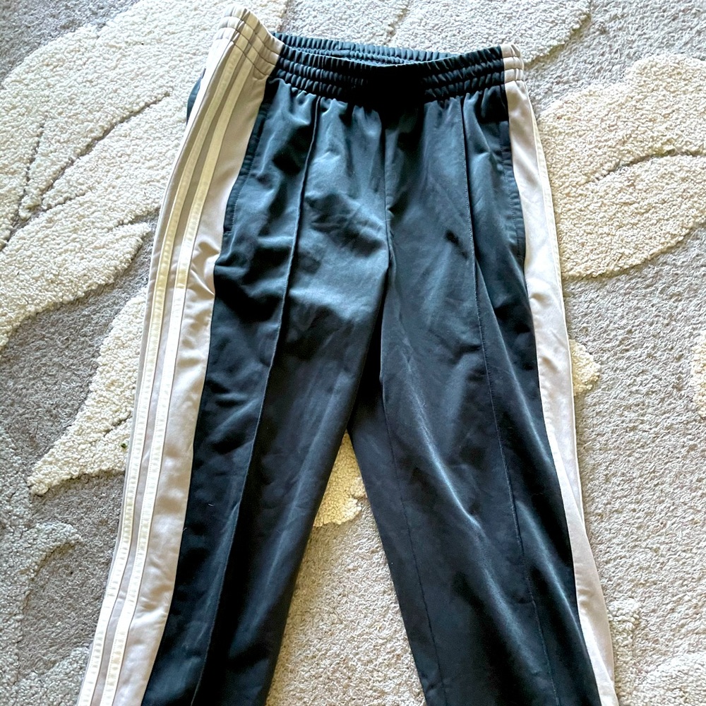 Adidas sweat pants leg buttons